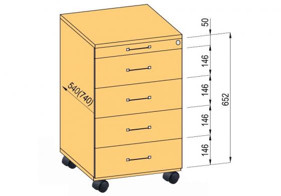 K-BBP Kontejner 540mm typ 9 - atyp plast