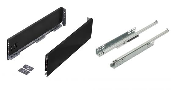 K-StrongMax Uni 18 fiókvasalat H121/450mm, fekete