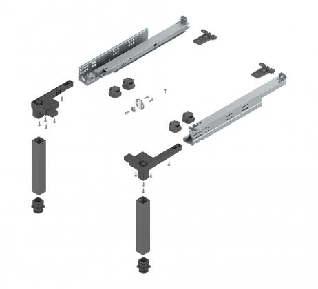 BLUM Z95.4100 szett Space Step 410mm, Orion szürke