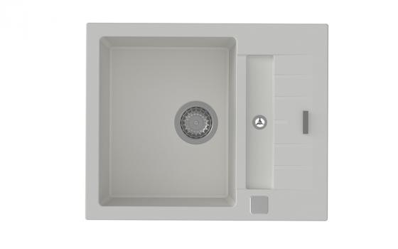 StrongSinks S3 Gránit mosogató Vardar 615, 615x500 mm, csepegtető, fehér