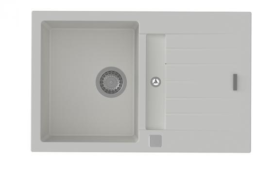 StrongSinks S3 Gránit mosogató Vardar 780, 780x500 mm,csepegt, fehér