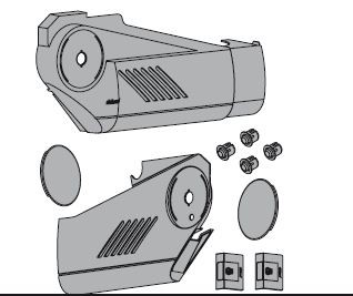 BLUM 21S8000 Aventos HS takaró sapkák - SD-val, szürke