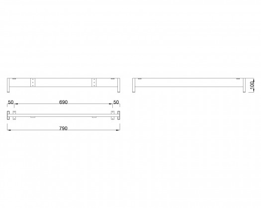 MILADESIGN lábazat alacsony Mobilar M6208-K ezüst MILADESIGN lábazat alacsony Mobilar M6208-K ezüst