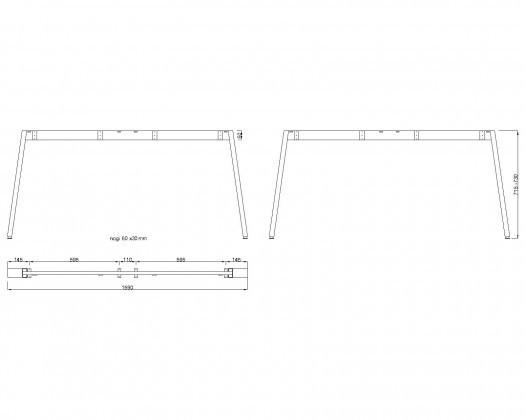 MILADESIGN lábazat Mobilar M6316–S ezüst MILADESIGN lábazat Mobilar M6316–S ezüst