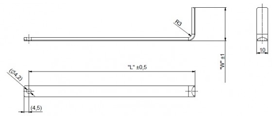 LEHMANN Zár rúd 292 irattartóhoz 762 mm