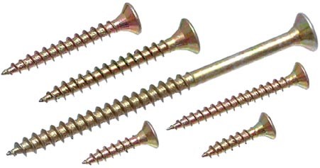 PZ Csavar  6x45 süllyesztett fej cink sárga PZ3