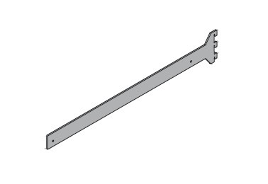 VERTIKO polctartó 300x18 szürke
