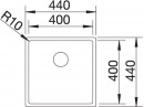 BLANCO 523389 mosogató BLANCO CLARON 400-IF DX nemesacél Durinox®