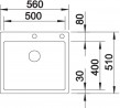 BLANCO 523393 mosogató BLANCO CLARON 500-IF/A DX nemesacél Durinox®
