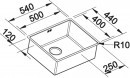 BLANCO 523386 Mosogató a munkalapba besüllyeszthető BLANCO CLARON 500-U DX nemes