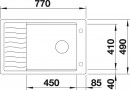 BLANCO 524855 szintű mosogató ELON XL 6 SF szürke kő SILGRANIT®, excentrikus