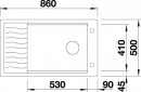 BLANCO 524870 mosogató ELON XL 8 S antracit SILGRANIT® PuraDur® excenter nélkül