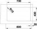 BLANCO 524272 beépíthető/szintbe illeszthető mosogató ETAGON 700-IF selyemfényű