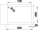 BLANCO 524274 beépíthető/szintbe illeszthető mosogató ETAGON 700-IF / A selyemfé