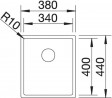 BLANCO 523384 mosogató a munkalapba besüllyeszthető BLANCO CLARON 340-U DX nemes