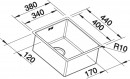 BLANCO 523384 mosogató a munkalapba besüllyeszthető BLANCO CLARON 340-U DX nemes