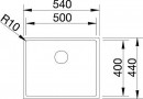 BLANCO 523390 mosogató BLANCO CLARON 500-IF DX nemesacél Durinox®