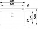 BLANCO 523394 mosogató BLANCO CLARON 700-IF / A DX nemesacél Durinox®