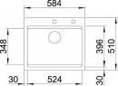 BLANCO 525161 mosogató ETAGON 6 bazaltkerámia PuraPlus®