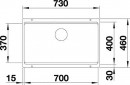 BLANCO 525167 Mosogató ETAGON 700-U antracit excenter nélkül Silgranite InFino
