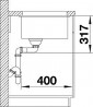 BLANCO 525168 Mosogató ETAGON 700-U szürke kőzet, excenter nélkül Silgranite InF
