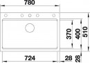 BLANCO 525186 mosogató ETAGON 8 kávé SILGRANIT® PuraDur®