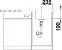 BLANCO 524725 mosogató ZIA 45 S kompakt fehér SILGRANIT® PuraDur®