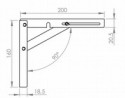 Összecsukható konzol 200mm fehér