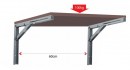 Összecsukható konzol 300mm fehér
