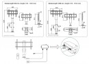 Televíziós emelés elektromos,  650 tipusu, 620-1270 mm, fekete