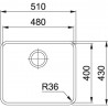 FRANKE Dřez ANX 110-48 510 x 430mm nerez