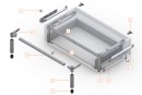 BLUM Z95D4100 távtartó  léc a Space Step szetthez