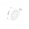 Orbit LED spotlámpa 1,5W, 12V, 16 LED, alu meleg fehér