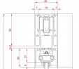 TERNO univerzális vezetőkészlet 1 ajtóhoz 2400 mm ezüst