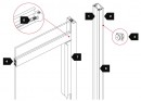 TERNO Univerzális választófal 1000 mm ezüst
