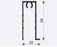 SEVROLL 04099 Gemini 4 Pax alsó takaró profil 3m 4mm fényes fehér