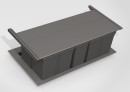 GOLLINUCCI Rögzített fedél Sorter 9XL System-hez 900 mm, szürke