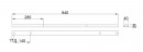 MILADESIGN csatorna Linear LN1003 fekete