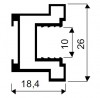 SEVROLL 03433 Polo fogantyú profil 10mm 2,70m ezüst