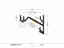 StrongLumio LED profil Corner 14 eloxált alu 2000mm