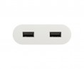 VersaPick, 2x USB, ovális, fehér matt RAL 9003, spiáter