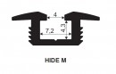 SEVROLL 01980 Hide M alsó vezetés 3m ezüst
