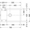 FRANKE Mosogató MRG 611-78 BB 780 x 500 szürke kő