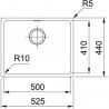 FRANKE Mosogató SID 110-50 525 x 440 fekete