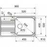 FRANKE Mosogató SRX 611-86 LB 860 x 500 jobbos