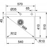 FRANKE Mosogató BXX 210/610-54 TL 570 x 510