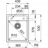 FRANKE Mosogató SID 610-40 430 x 530 fekete