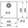 FRANKE Mosogató MRX 110-40 440 x 440mm