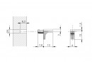 IF K-Line polctartó üvegre 5mm fekete nikkel