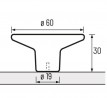 HETTICH gomb 9266142 Tardiano 60 černá fekete mat